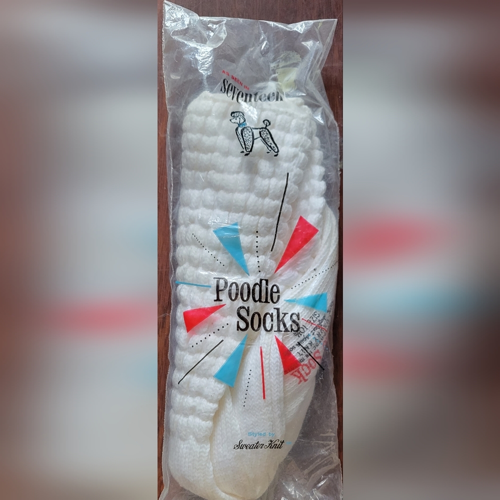 Vintage 1970s Poodle Socks - As Seen in Seventeen